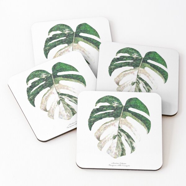 Item preview, Monstera Deliciosa Borsigiana Albo Variegata Leaf. designed and sold by The Chookies.