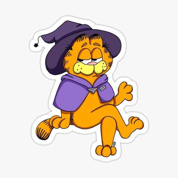 Garfield The Deals Warlock Sticker By Beesplaybanjos Redbubble