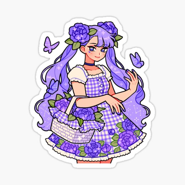 Aperçu de l'œuvre fille de pivoine violette créée et vendue par freshbobatae.