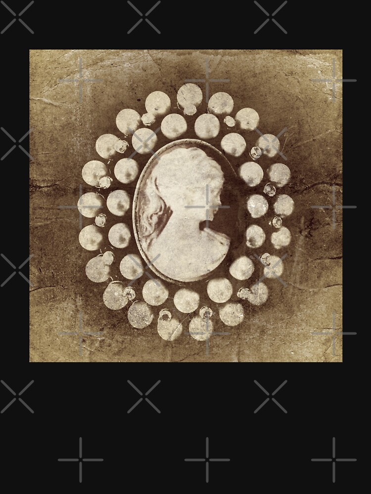 Thumbnail 7 of 7, Classic T-Shirt, Ghostly Lady - Spooky Cameo Brooch designed and sold by OneDayArt.