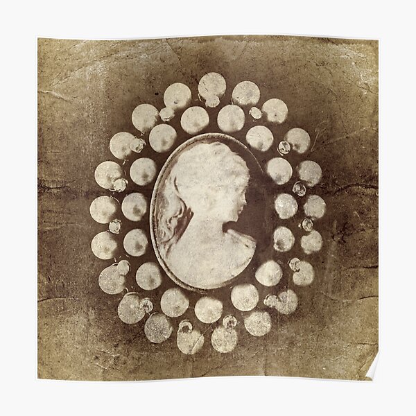 Ghostly Lady - Spooky Cameo Brooch Poster