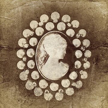 Artwork thumbnail, Ghostly Lady - Spooky Cameo Brooch by OneDayArt