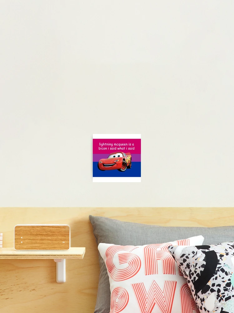 Lightning McQueen bicon Sticker for Sale by 123gracet