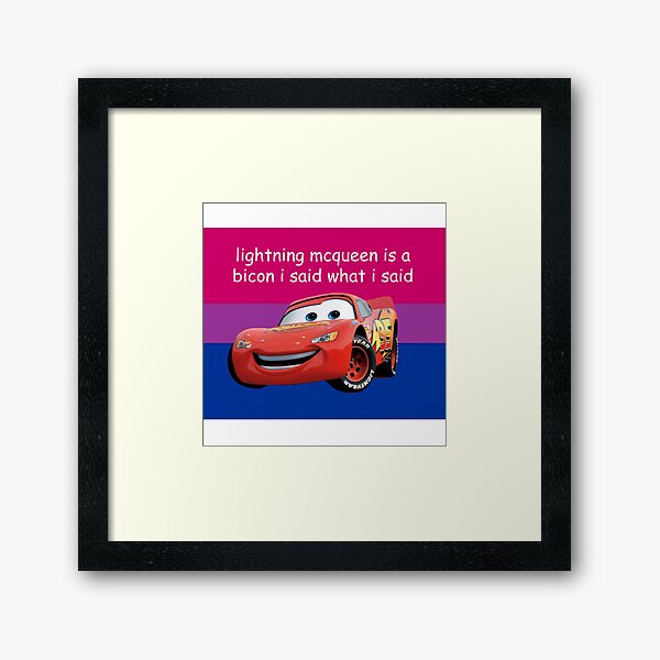 Lightning McQueen bicon Sticker for Sale by 123gracet