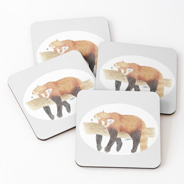 Item preview, Sleeping Red Panda designed and sold by ElyWatercolor.