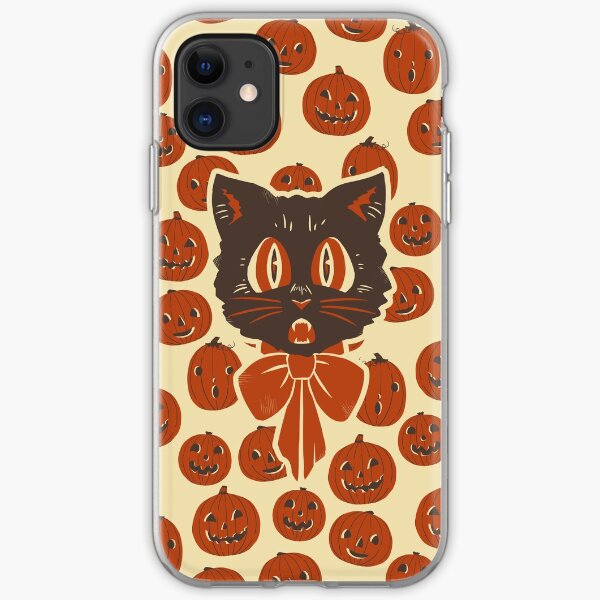 Vintage Inspired Halloween Scaredy Cat iPhone Soft Case