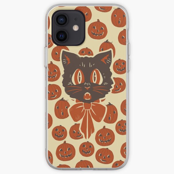 Vintage Inspired Halloween Scaredy Cat iPhone Soft Case