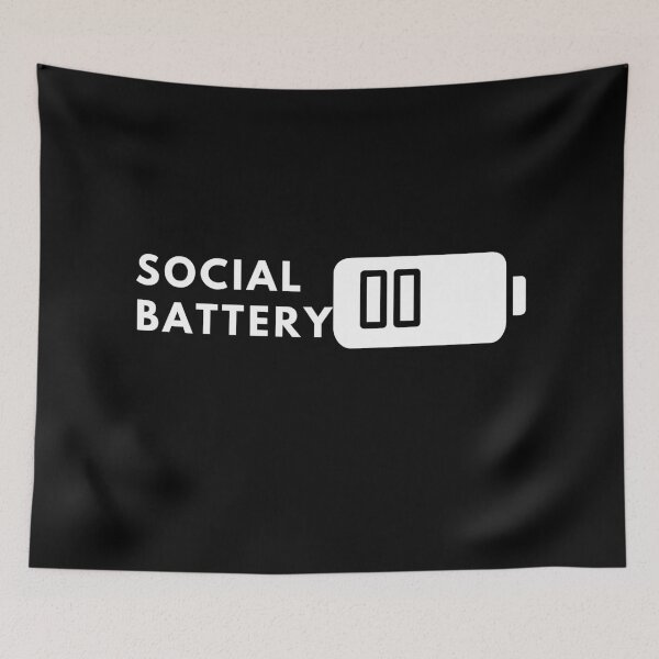 Item preview, Low On Social Battery designed and sold by CreativeText.