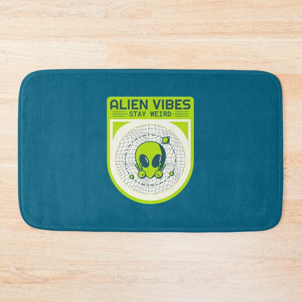 Item preview, Green Alien sending Funny Weird Vibes Illustration  designed and sold by d1mology.