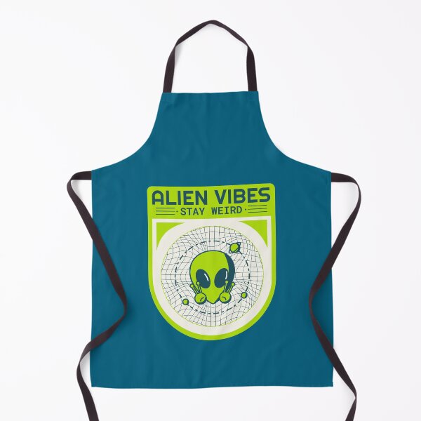 Item preview, Green Alien sending Funny Weird Vibes Illustration  designed and sold by d1mology.