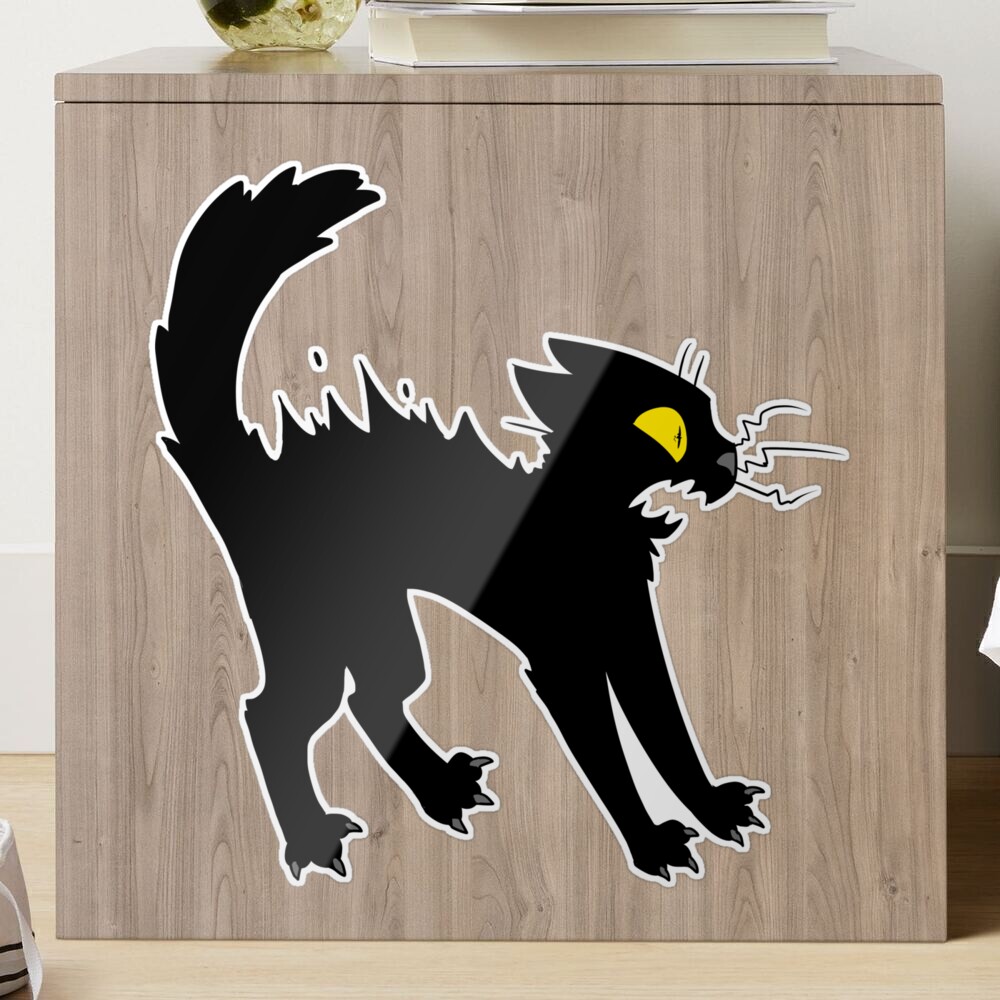 Scaredy Cat Sticker for Sale by Kaija