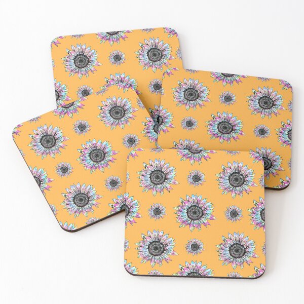 Item preview, Tie Dye Colorful Sunflowers Pattern - Pastel Orange designed and sold by MysticMagpie.