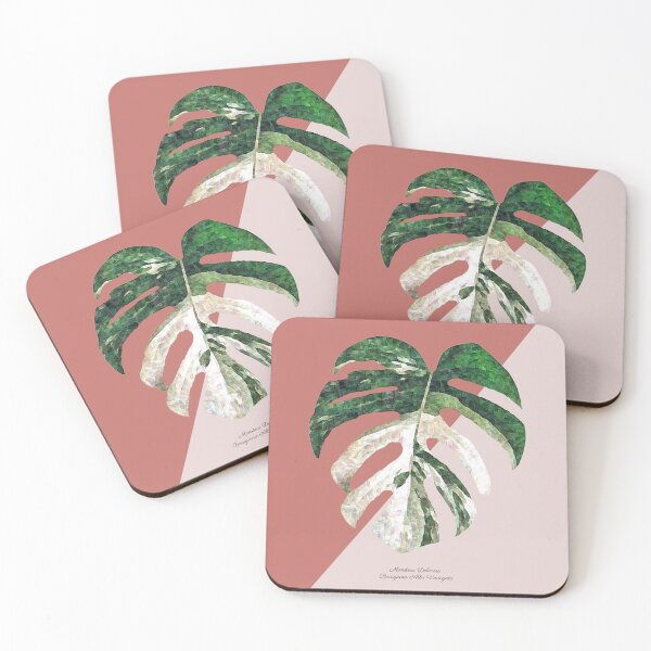 Item preview, Monstera Deliciosa Albo Variegata Rusty Pink designed and sold by The Chookies.