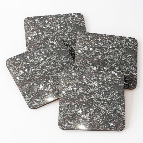 Item preview, Glitter Silver Black Background   designed and sold by Kaushal Pal.