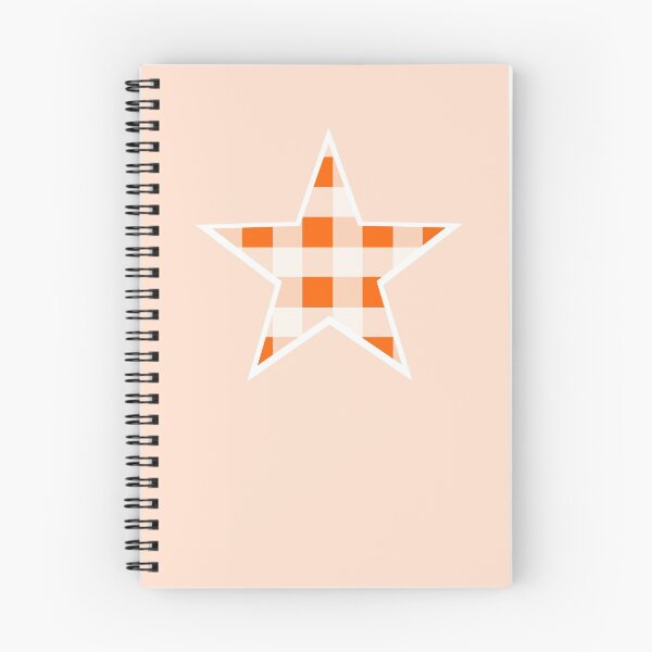 Item preview, Orange and White Buffalo Plaid Star designed and sold by Bumblefuzzies.