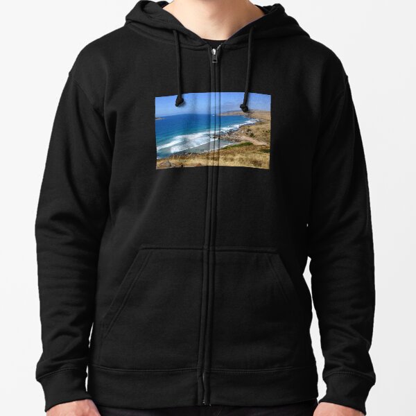 Petrel Cove - South Australia by Avril Thomas Zipped Hoodie