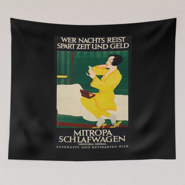 Item preview, Mitropa Schlafwagen retro poster designed and sold by CorasPosters.
