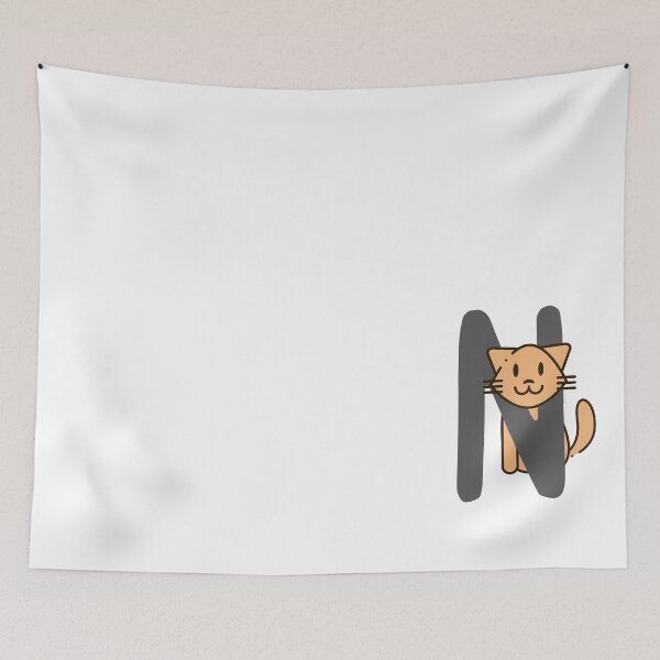 Item preview, Personalized Cat Initial N designed and sold by TheFamilyVan.