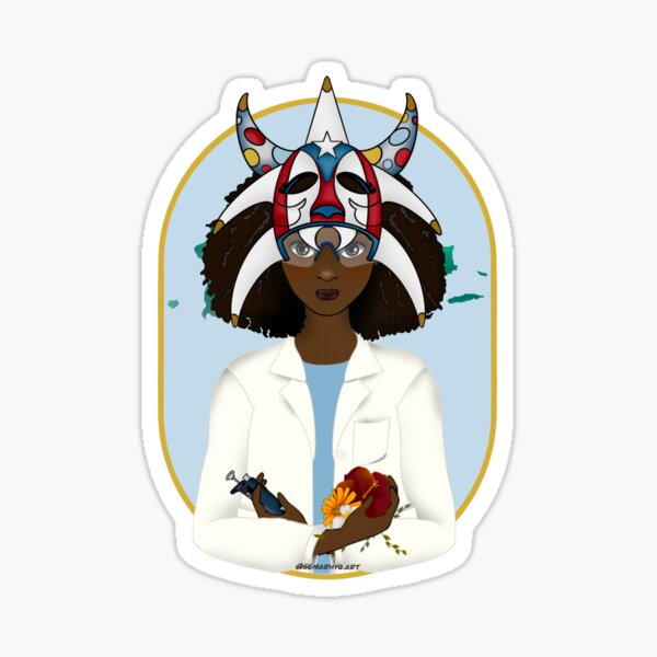 Puerto Rican Woman in STEAM Sticker