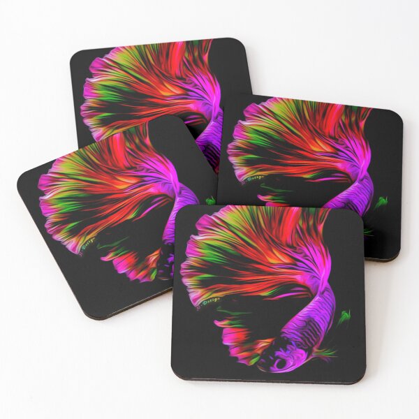 Item preview, Colourfull bettafish abstract painting designed and sold by NandoArtDesign.