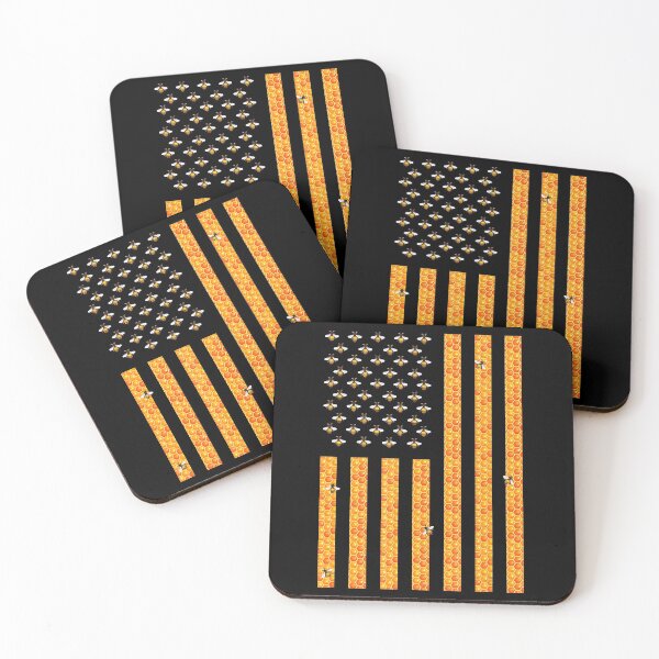 Item preview, American Flag Honeycomb Honey Bees Beekeeping Beekeeper designed and sold by TylerKay.