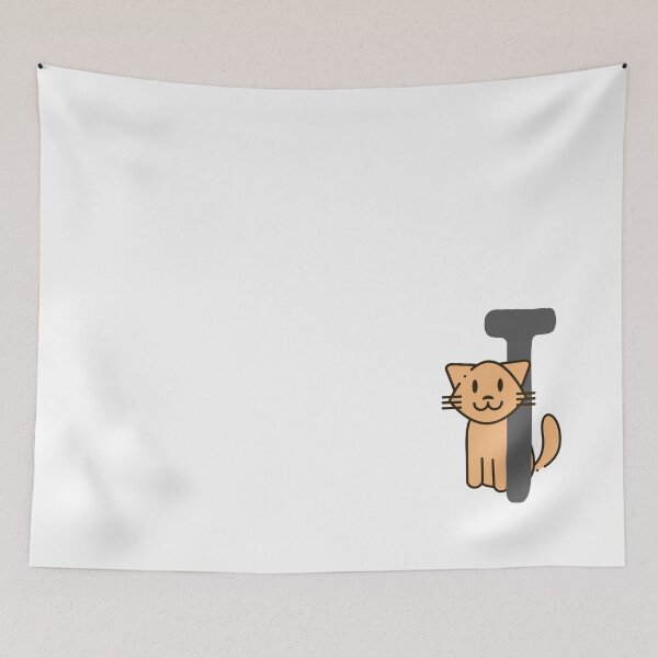 Item preview, Personalized Cat Initial T designed and sold by TheFamilyVan.