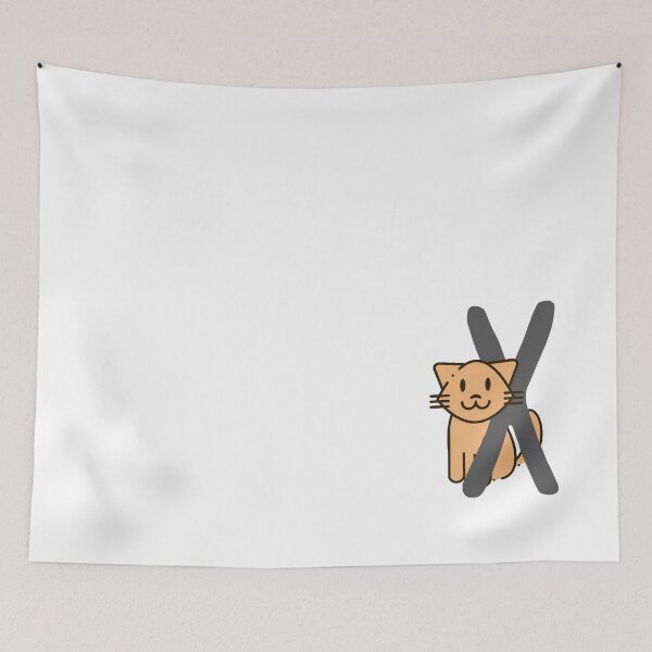 Item preview, Personalized Cat Initial X designed and sold by TheFamilyVan.