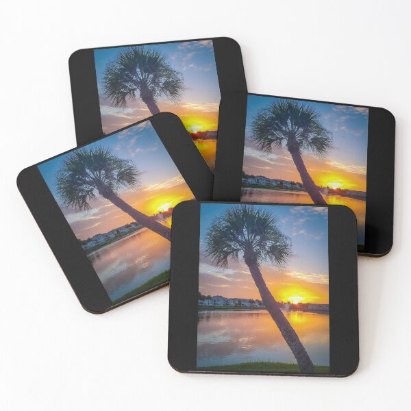 Item preview, Shimmering Sunrise Sunset Ocean Palm Tree Zen Meditation designed and sold by NextGenerations.