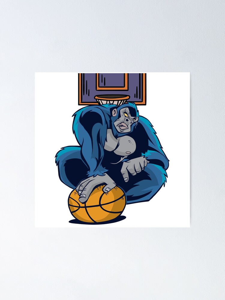 "GORILLA BASKETBALL" Poster by kajornjakkawan | Redbubble