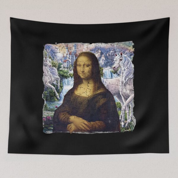Item preview, Mona Lisa and unicorns designed and sold by chadtees.
