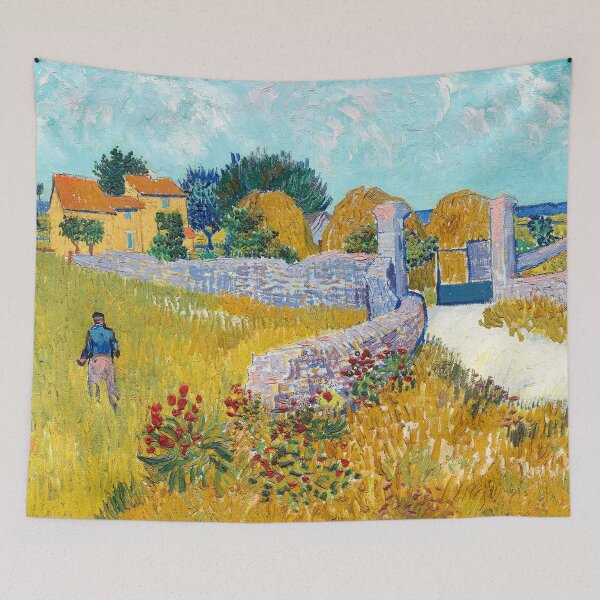 Item preview, Farmhouse in Provence (1888) by Vincent Van Gogh designed and sold by dadthebubblegut.