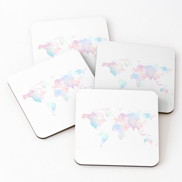 Item preview, Pastel Water color World Map designed and sold by PanyaCreative.