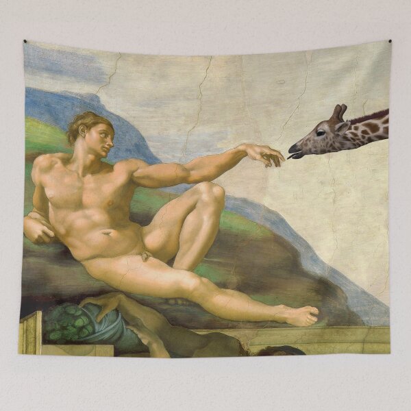 Item preview, The Original Creation Of Adam With Giraffe designed and sold by Mythos57.
