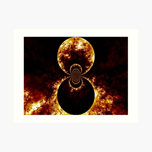 Twin Fire Balls Art Print