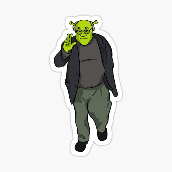 Cara Shrek Meme Stickers for Sale