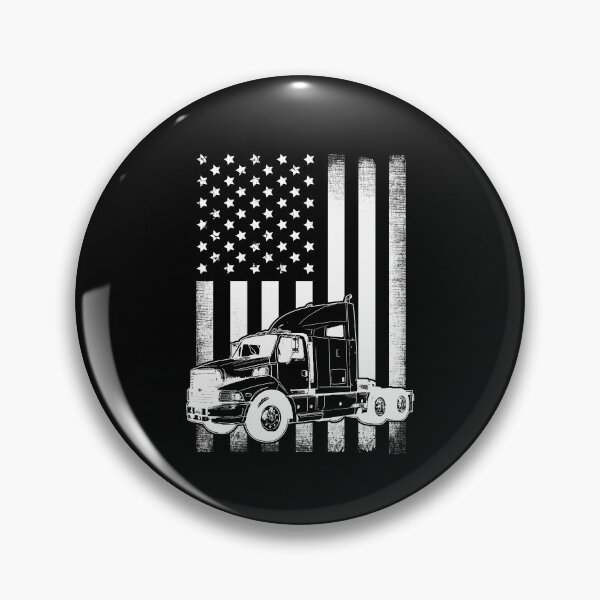Item preview, Vintage USA Trucker American Flag Truck Driver designed and sold by Captain Mood.