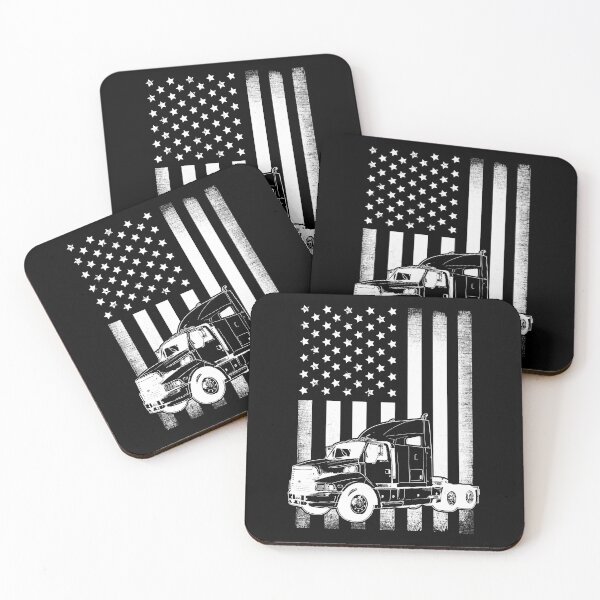 Item preview, Vintage USA Trucker American Flag Truck Driver designed and sold by Captain Mood.