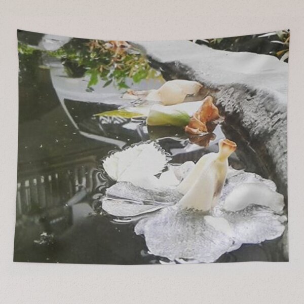 Item preview, FALLEN : Flower in a pond - Vintage Photo #photography designed and sold by boredcreator.