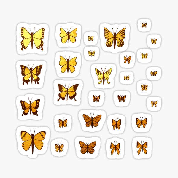 Item preview, Butterfly Swarm - Yellow designed and sold by Olooriel.