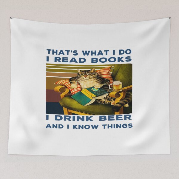 Item preview, Cat Read Books Drink Beer  designed and sold by CARDWELL-COWEL.