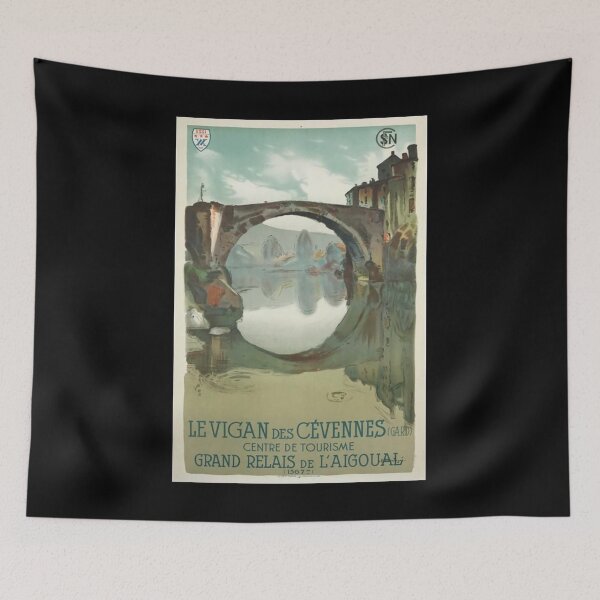 Item preview, Le Vigan des Cevennes retro poster designed and sold by CorasPosters.