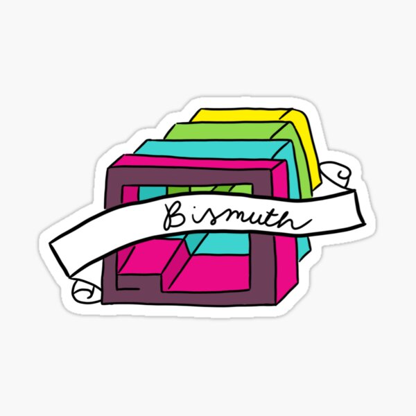 Bismuth Cartoon Sticker