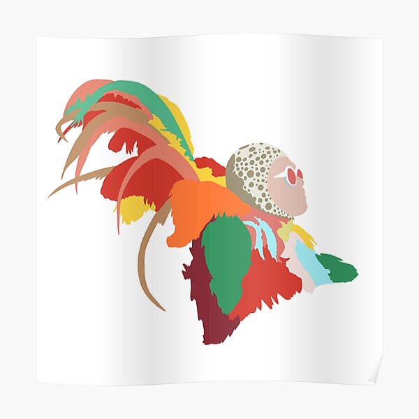 Elton John Feather Outfits Poster