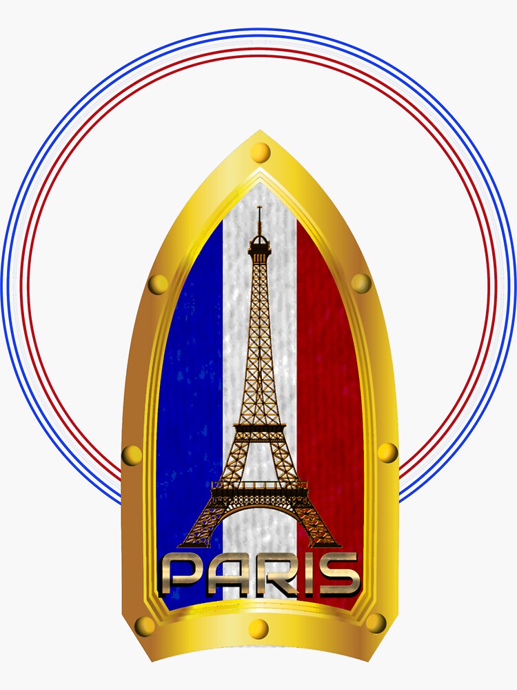 Thumbnail 3 of 3, Sticker, Eiffel Tower Paris France designed and sold by Vk91art.