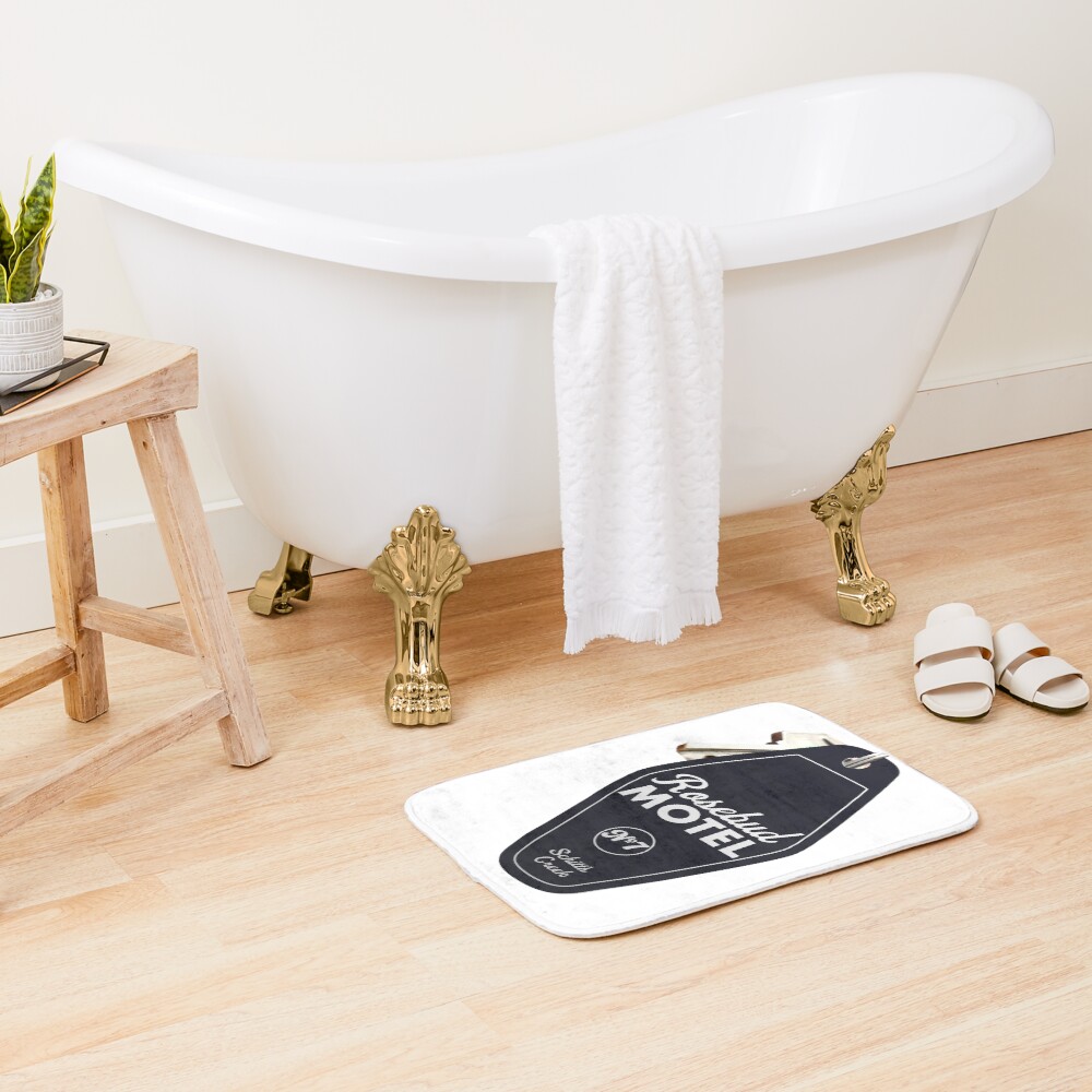 Schitt's Creek Rosebud Motel Key Tag for Room 7, Retro design in black Bath Mat