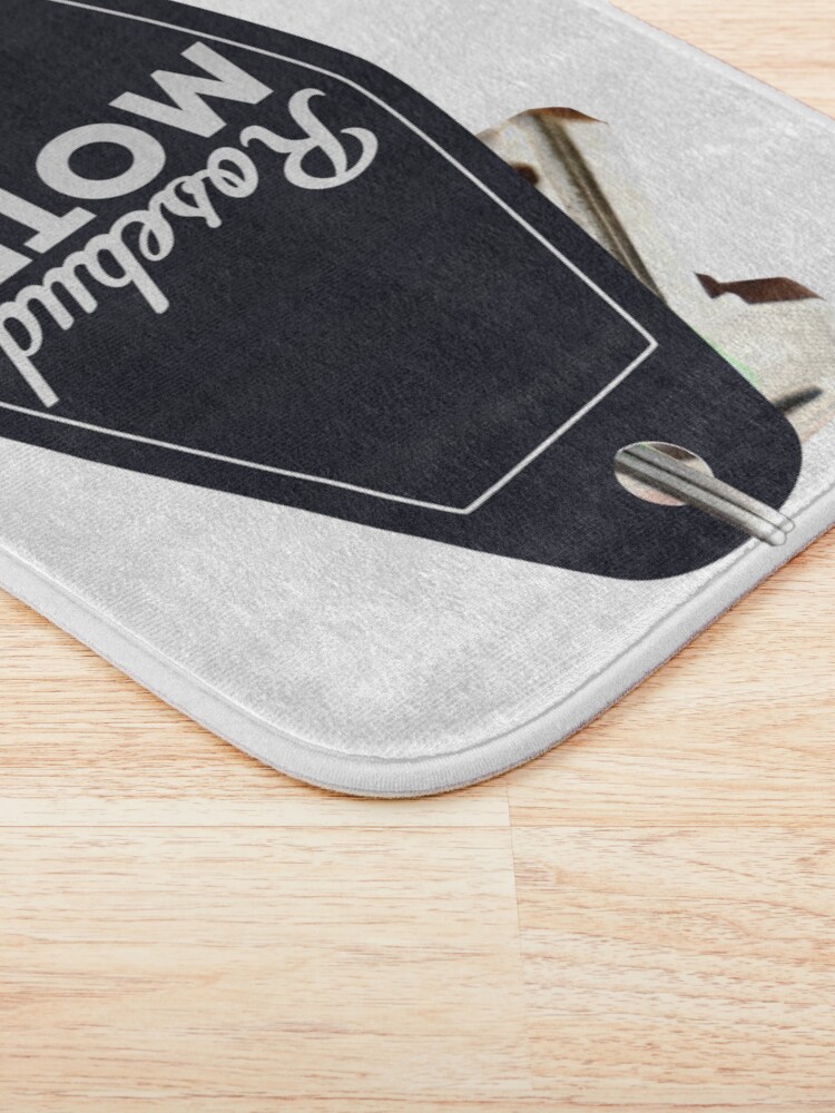 Alternate view of Schitt's Creek Rosebud Motel Key Tag for Room 7, Retro design in black Bath Mat