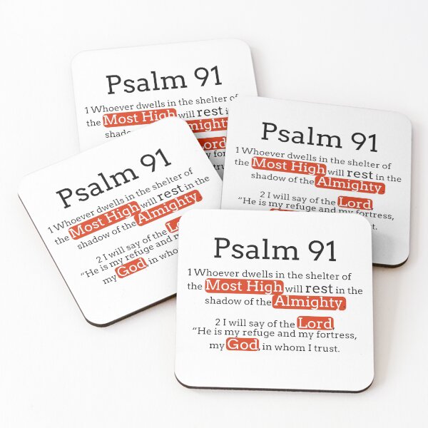 Item preview, Psalm 91: 1-2 God protection Bible verses designed and sold by PlusAdore.