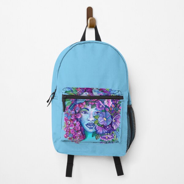 Item preview, Face with flowers and birds designed and sold by varelagraphics.