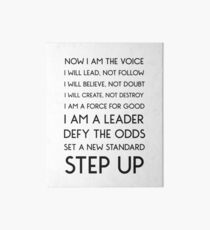 NOW I AM THE VOICE I WILL LEAD Art Board