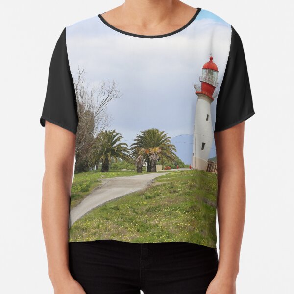 Robben Island Lighthouse, Cape town South Africa Chiffon Top
